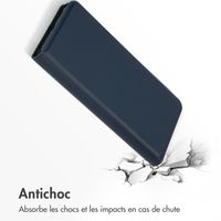 Accezz Étui de téléphone Slim Folio en cuir de qualité supérieure Samsung Galaxy A53 - Bleu foncé