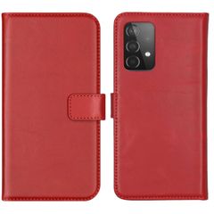 Selencia Étui portefeuille en cuir véritable Samsung Galaxy A52(s) (5G/4G) - Rouge