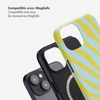 Selencia Coque arrière Vivid Tough avec MagSafe iPhone 14 - Zebra Winter Sky Titanium Yellow