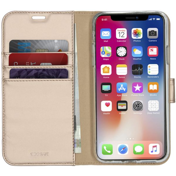 Accezz Étui de télephone Wallet Apple iPhone 11 Pro Max - Doré
