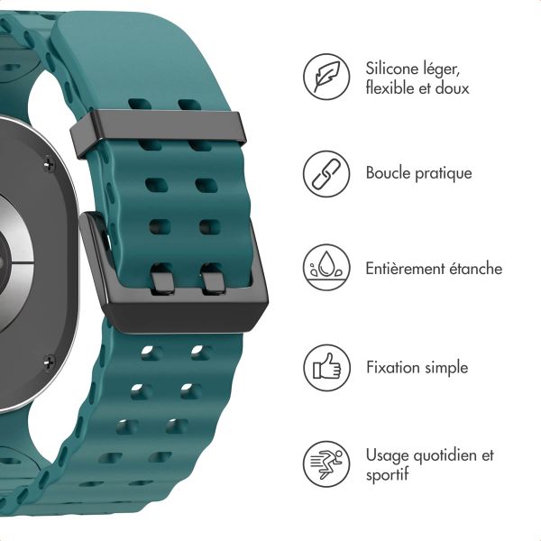 imoshion Bracelet Ocean en silicone Samsung Galaxy Watch 8 (40/44mm) / Classic (46mm) - Vert foncé