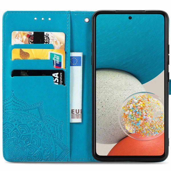 imoshion Etui de téléphone portefeuille Mandala Samsung Galaxy A53 - Turquoise