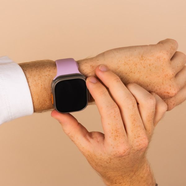 imoshion Bracelet en silicone⁺ Apple Watch Series 1 t/m 11 / SE / Ultra (44/45/46/49 mm) - Taille M/L - Mauve