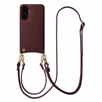 Selencia Coque de télephone Nova avec cordon et porte-cartes Samsung Galaxy A36 / A56 - Bold Burgundy