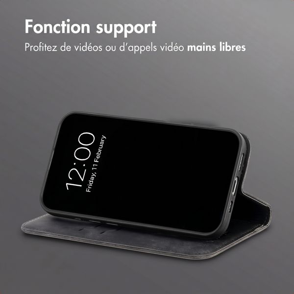 Étui de téléphone portefeuille Slim Motorola Edge 70 Fusion - Noir