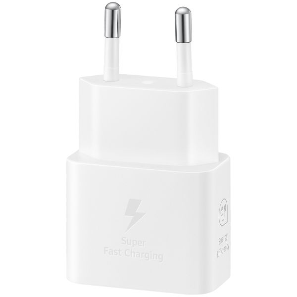 Samsung ﻿Original 25W Efficiency Adapter avec câble USB-C vers USB-C - 1 mètre - Blanc