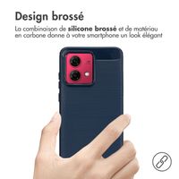 imoshion Coque Brushed Motorola Moto G84 - Bleu foncé