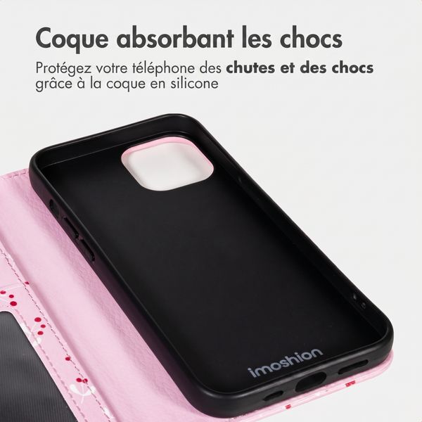 imoshion Étui de télephone portefeuille Design Apple iPhone 14 - Blush Berries