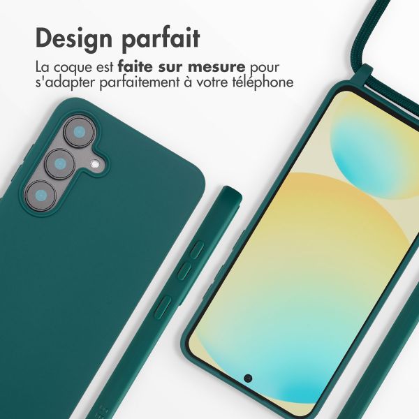 imoshion Coque en silicone avec cordon Samsung Galaxy S25 FE - Vert foncé