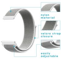 imoshion Bracelet en nylon Samsung Galaxy Watch 4 / 5 / 6 / 7 / FE (20 mm) - Blanc