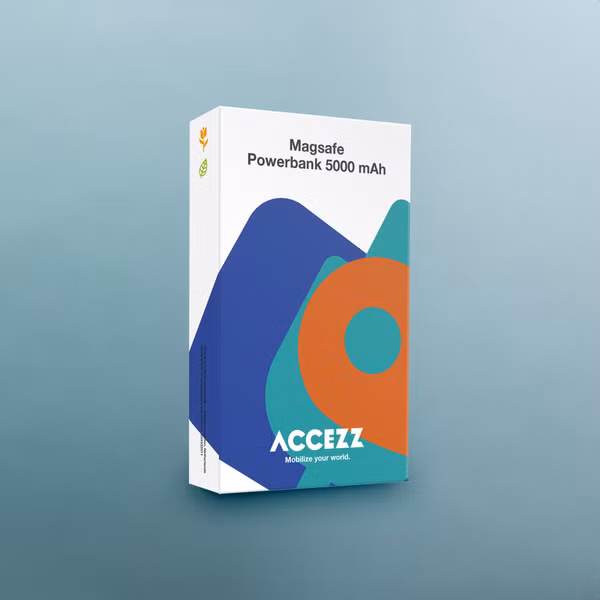 Accezz Powerbank Kevlar 5 000 mAh - MagSafe et Qi2 - Noir