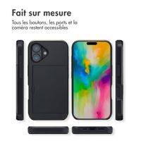 imoshion Coque arrière avec porte-cartes Apple iPhone 16 - Noir