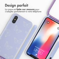 imoshion Coque design en silicone avec cordon iPhone X / Xs - Butterfly