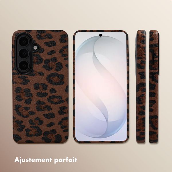 Selencia Coque Sabi imprimé panthère avec MagSafe Samsung Galaxy S26 - Mocha Brown