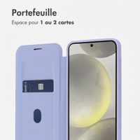 imoshion Bookcase transparente avec MagSafe Samsung Galaxy S25 / S24 - Lilas