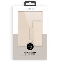 Selencia Etui portefeuille serpent amovible iPhone 13 Pro - Blanc