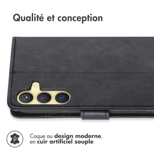 imoshion Étui de téléphone portefeuille Luxe Samsung Galaxy S24 - Noir