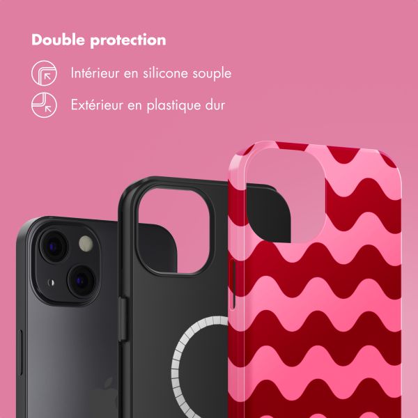 Selencia Coque arrière Vivid Tough avec MagSafe iPhone 13 - Wave Vibes Lipstick