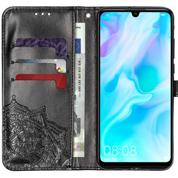 Etui de téléphone portefeuille Huawei P30 Lite - Noir