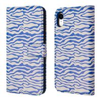 imoshion ﻿Étui de téléphone portefeuille Design Apple iPhone Xr - White Blue Stripes