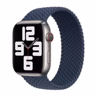 Apple Bracelet Solo tressé Apple Watch | 38/40/41/42 mm - Taille 4 - Abyss Blue