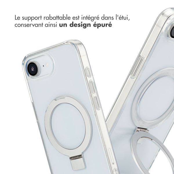 Accezz Coque Ring Stand avec MagSafe Apple iPhone 16e - Transparent