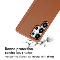 Accezz Coque arrière en cuir avec Magsafe Samsung Galaxy S25 Ultra - Sienna Brown