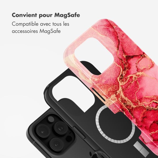 Selencia Coque arrière Vivid avec MagSafe Apple iPhone 16 Pro - Rosy Marble