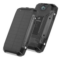 imoshion Solar Powerbank - Batterie externe sans fil avec panneau solaire - Charge rapide et fourniture d'énergie - 30 000 mAh - Noir