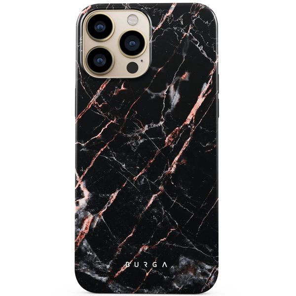 Burga Coque arrière Tough iPhone 14 Pro Max - Rose Gold Marble