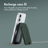 Accezz Portefeuille en cuir avec support - Compatible avec MagSafe et Qi2 - Cedar Green