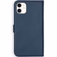 Selencia Étui portefeuille en cuir véritable Apple iPhone 11 - Bleu