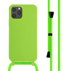 imoshion Coque en silicone avec cordon Apple iPhone 12 (Pro) - Fluor Groen