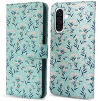 imoshion Étui de téléphone portefeuille Design Samsung Galaxy A36 - Blue Flowers