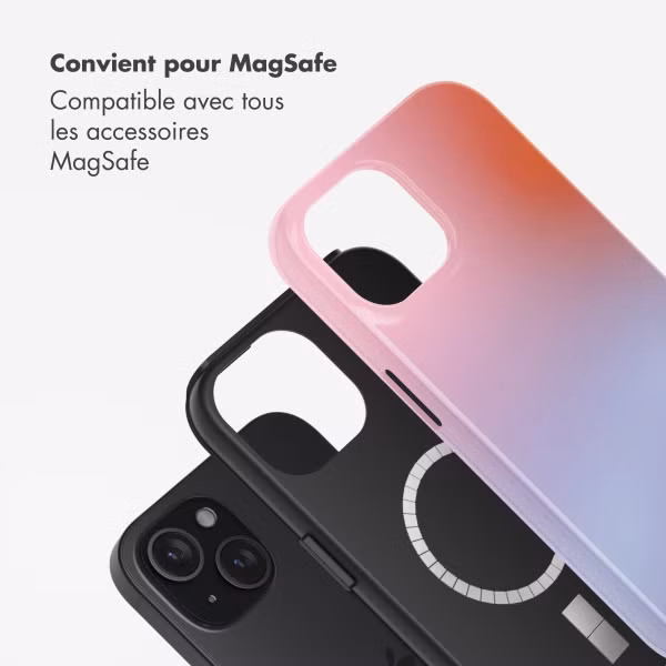 Selencia Coque arrière Vivid avec MagSafe Apple iPhone 15 - Gradient Soft Blush