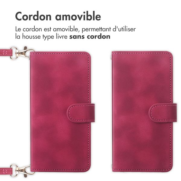 imoshion Etui de téléphone portefeuille avec cordon Samsung Galaxy A53 - Rouge