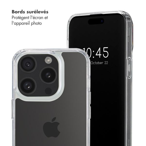 Selencia Coque arrière avec crochets amovibles Apple iPhone 15 Pro - Transparent