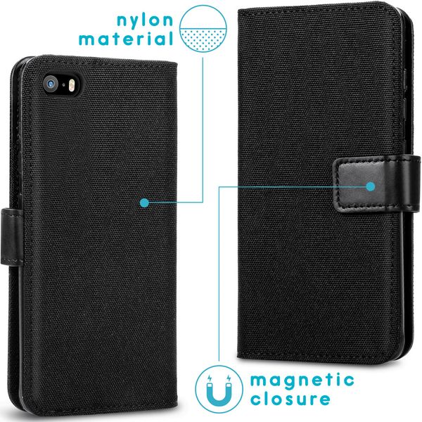 imoshion Étui de téléphone portefeuille Canvas Luxe iPhone SE / 5/5s