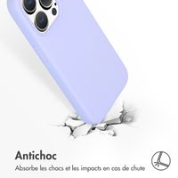 Accezz Coque Liquid Silicone avec MagSafe iPhone 15 Pro - Violet