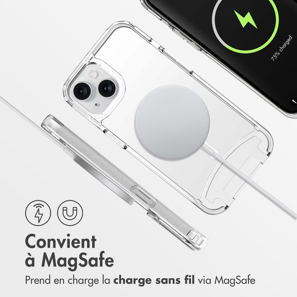 imoshion Coque MagSafe avec cordon amovible iPhone 15 - Transparent