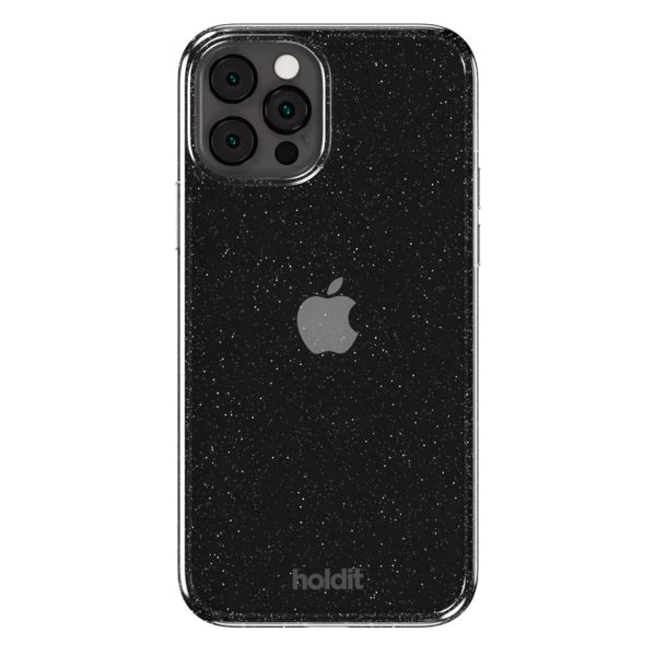 Holdit Coque Pailletée Apple iPhone 12 (Pro) - Noir