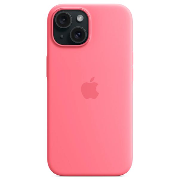 Apple Coque en silicone MagSafe iPhone 15 - Rose