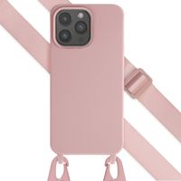 Selencia Coque silicone avec cordon amovible Apple iPhone 15 Pro Max - Sand Pink