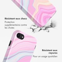 Selencia Coque arrière Vivid Apple iPhone SE (2022 / 2020) / 8 / 7 - Pastel Lipstick Marble