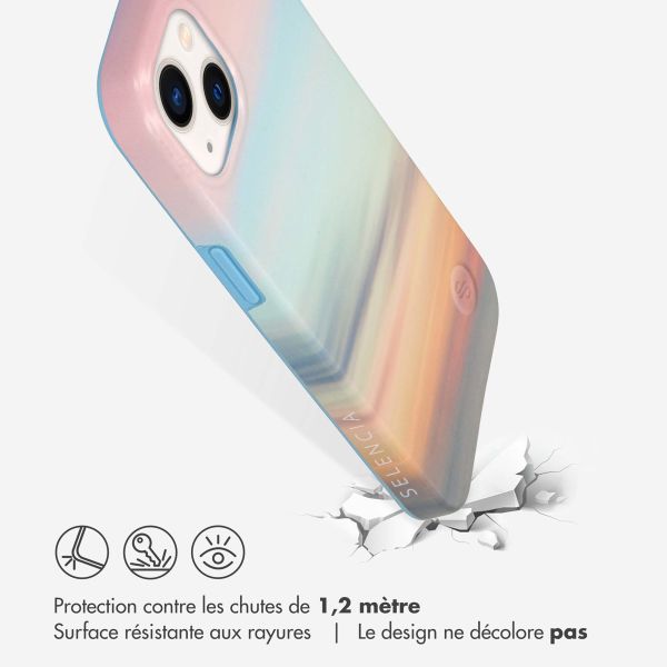 Selencia Aurora Coque Fashion iPhone 13 - ﻿Coque durable - 100 % recyclée - Sky Sunset Multicolor