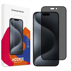 Accezz Protection d'écran en verre trempé Privacy Apple iPhone 15 Pro Max