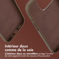 Accezz Coque arrière en cuir avec MagSafe Apple iPhone 14 Pro - Marron café