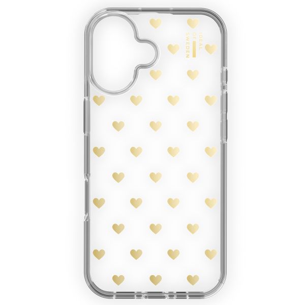 iDeal of Sweden Coque Clear iPhone 16 - Golden Hearts