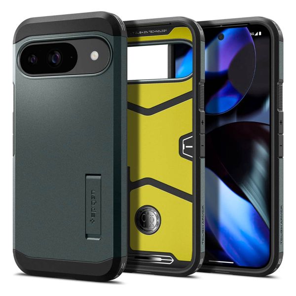 Spigen Coque Tough Armor Google Pixel 9 / 9 Pro - Abyss Green