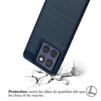 imoshion Coque Brushed Motorola Edge 60 Fusion - Bleu foncé